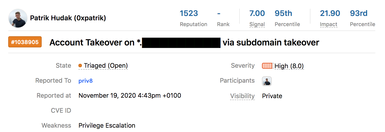 High Impact Subdomain Takeover